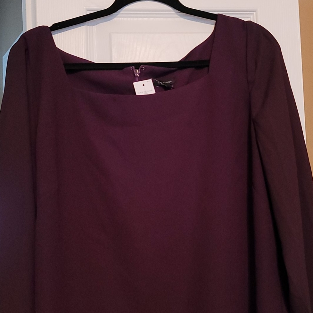 Plum/burgundy Dress w/long sleeves